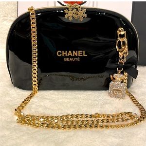 Chanel Black Large Cosmetics Pouch Crossbody